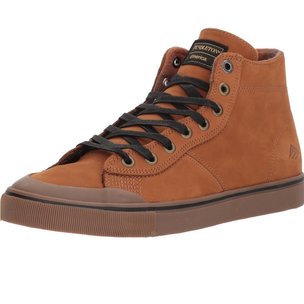 Emerica X Pendleton Men Tan High-Top Sneakers